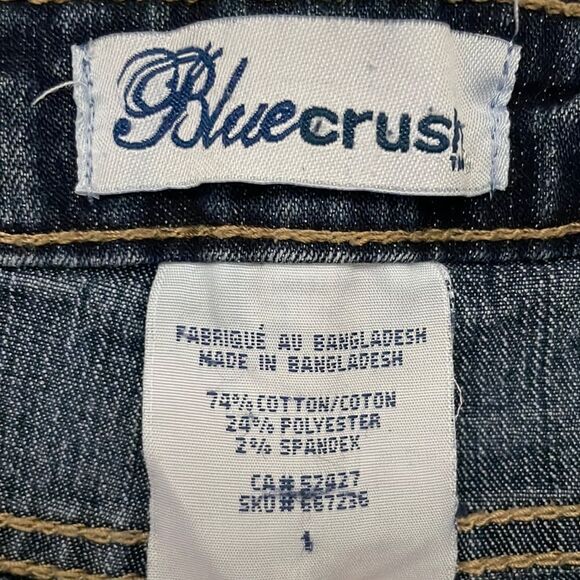 BLUE Crush Raw Edge Denim Shorts Size 1 - Picture 8 of 8